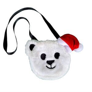 4/$20 Polar Bear with Santa Hat Child's Purse by Pink & Violet